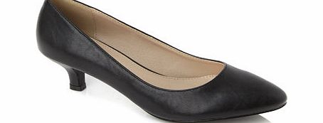 Bhs Black Kitten Heel Court Shoe, black 2845448513