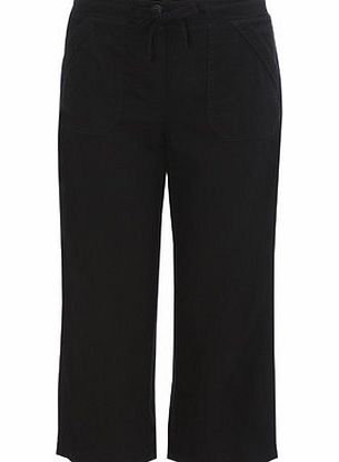 Bhs Black Linen Blend Crop, black 2207748513