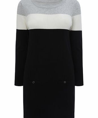 Bhs Black/Multi Colour Block Tunic, black/multi