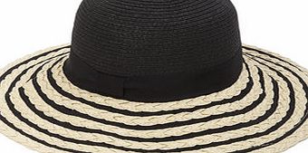 Bhs Black/multi Plaited Floppy Brim Hat, black/multi