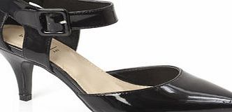 Bhs Black patent Chop Out Counter Bar Shoes, patent
