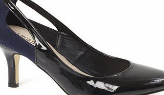 Bhs Black Patent Cut Out Court Shoes, black 2845608513