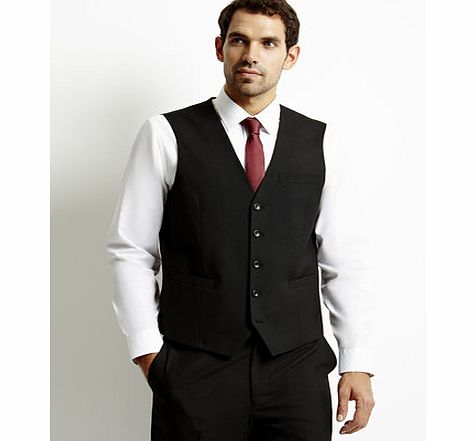 Black Regular Fit Waistcoat, Black BR64J01FBLK