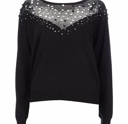 Bhs Black Sequin Jumper, black 12033088513