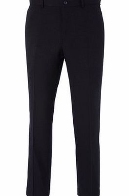 Bhs Black Sharkskin Regular Fit Trousers, Black