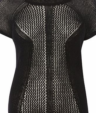 Bhs Black Short Sleeve Corded Jumper, black 588328513