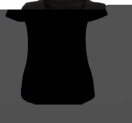 Bhs Black Short Sleeve V Neck Top, black 2424048513