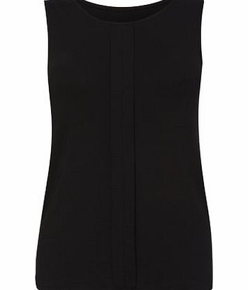Bhs Black Sleeveless Shell Jersey Top, black