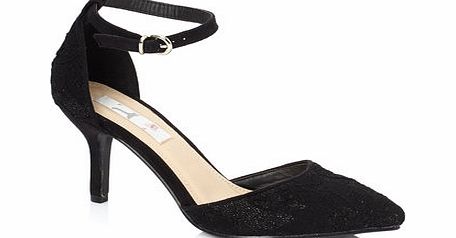 Bhs Black Sparkle Lace Point Shoes, black 2844448513