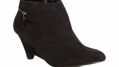 Bhs Black Sudette Zip Ankle Extra Wide Boots, black