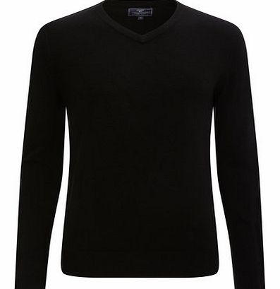 Black Supersoft V Neck Jumper, Black BR53A01FBLK