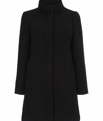 Bhs Black Textured Coat, black 8317588513