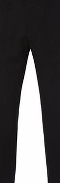 Bhs Black Ticking Stripe Regular Fit Trousers, Black