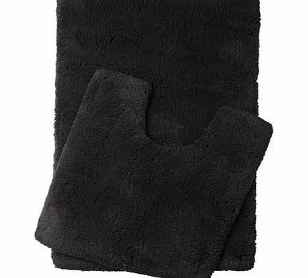 Black Ultimate bath and pedestal mats range,