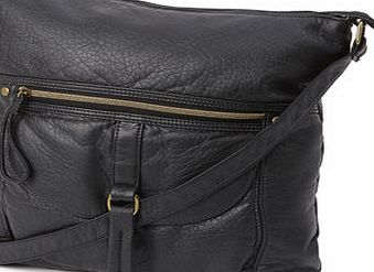 Bhs Black Washed PU Slouch Bag, black 3126788513