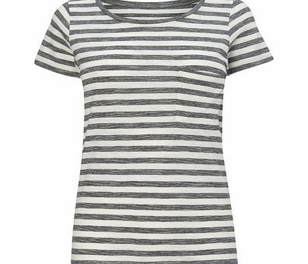 Bhs Black/white Short Sleeve Stripe Tee, black/white