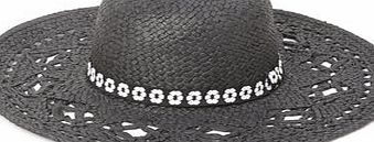 Bhs Black Woven Floppy Sun Hat, black 6610598513