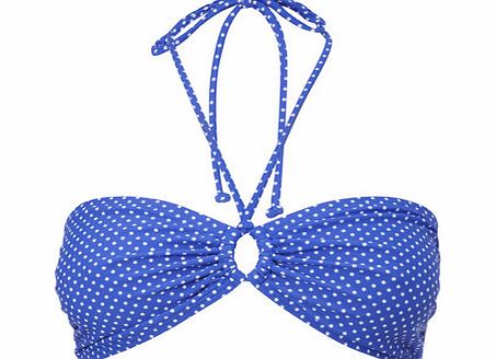 Bhs Blue And White Great Value Spot Print Bandeau