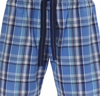 Bhs Blue Check Pyjama Shorts, Blue BR62S05GBLU