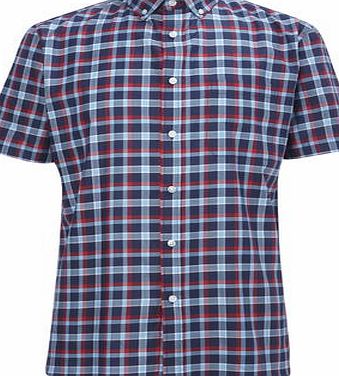 Bhs Blue Cotton Checked Shirt, Blue BR51L01GNVY