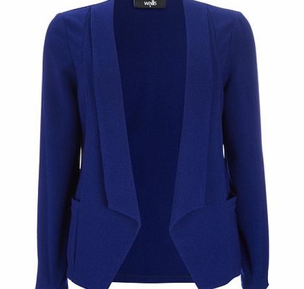 Bhs Blue Crepe Jacket, blue 12035351483