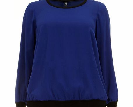 Bhs Blue Crepe Top, blue 12610331483