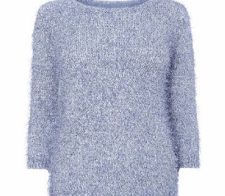 Bhs Blue Fluff Jumper, blue 587621483