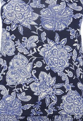 Bhs Blue Great Value Paisley Print Boobtube, blue