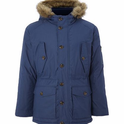 Bhs Blue Hooded Parka, Blue BR56B06FBLU