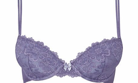 Bhs Blue Lace Plunge Bra, blue 2303211483
