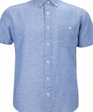 Bhs Blue Linen Blend Shirt, Blue BR51A99GBLU