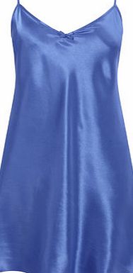 Bhs Blue Plain Satin Short Chemise, blue 734771483