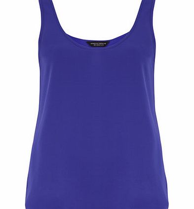 Bhs Blue Scoop Built Up Camisole Top, blue 19129171483
