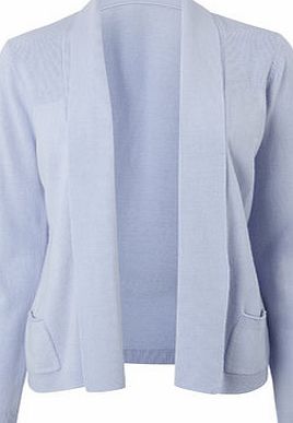 Bhs Blue Supersoft Shawl Collar Cardigan, Bluebell