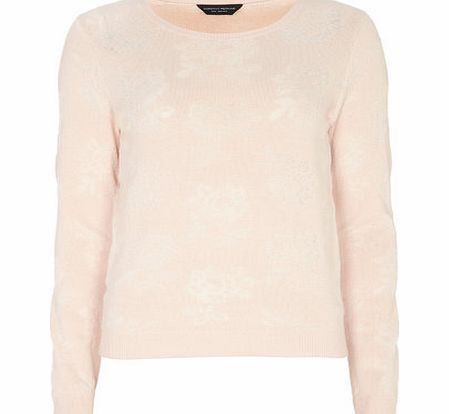 Bhs Blush Floral Jacquard Jumper, pink 19130340528