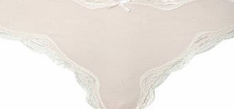 Bhs Blush Pink Viscose High Leg Brief, blushed pink