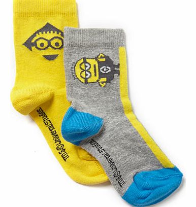 Boys 2 Pack Disney Despicable Me 2 Socks, blue