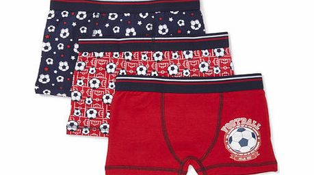 Bhs Boys 3 Pack Football Trunks, red 1497413874