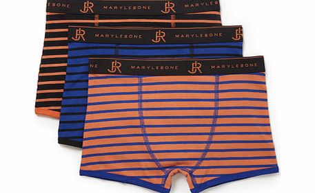 Bhs Boys 3 Pack JRM Stripe Trunks, orange mix