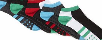 Bhs Boys 5 Pack Design Trainer Liner Socks, multi