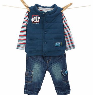 Boys Baby Boys Disney Mickey Mouse Jeans Set,