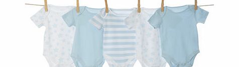 Boys Baby Boys Essential 5 Pack Bodysuit Set,