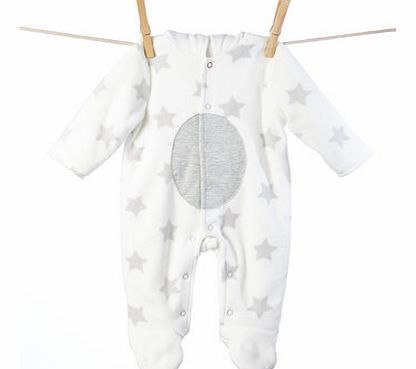 Bhs Boys Baby Unisex Fleece Pramsuit, ivory 1519020904