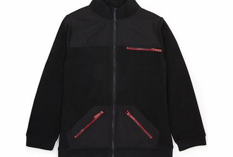 Bhs Boys Black Tech Fleece Top, black 2074198513