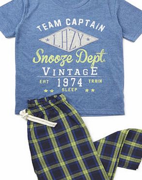 Bhs Boys Blue Woven Pyjamas, blue multi 8890780214