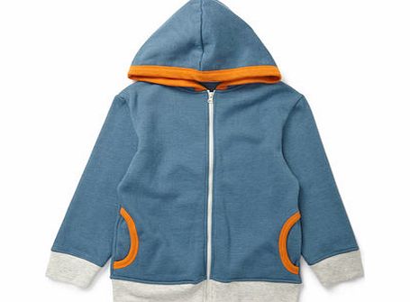 Boys Blue Zip Through Hoodie, blue 1620611483