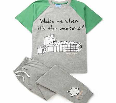 Bhs Boys Diary Of A Wimpy Kid Pyjamas, grey multi