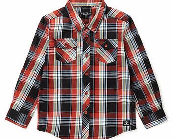 Boys Firetrap Boys Navy Checked Shirt, navy