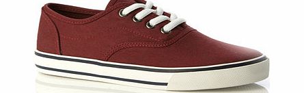 Boys Flipback Burgundy Lace-Ups, burgundy