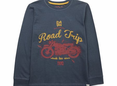 Bhs Boys Grey Long Sleeve Print Top, grey 2075800870